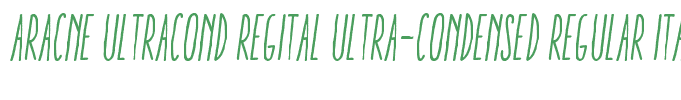 Aracne UltraCond RegItal Ultra-condensed Regular Italic